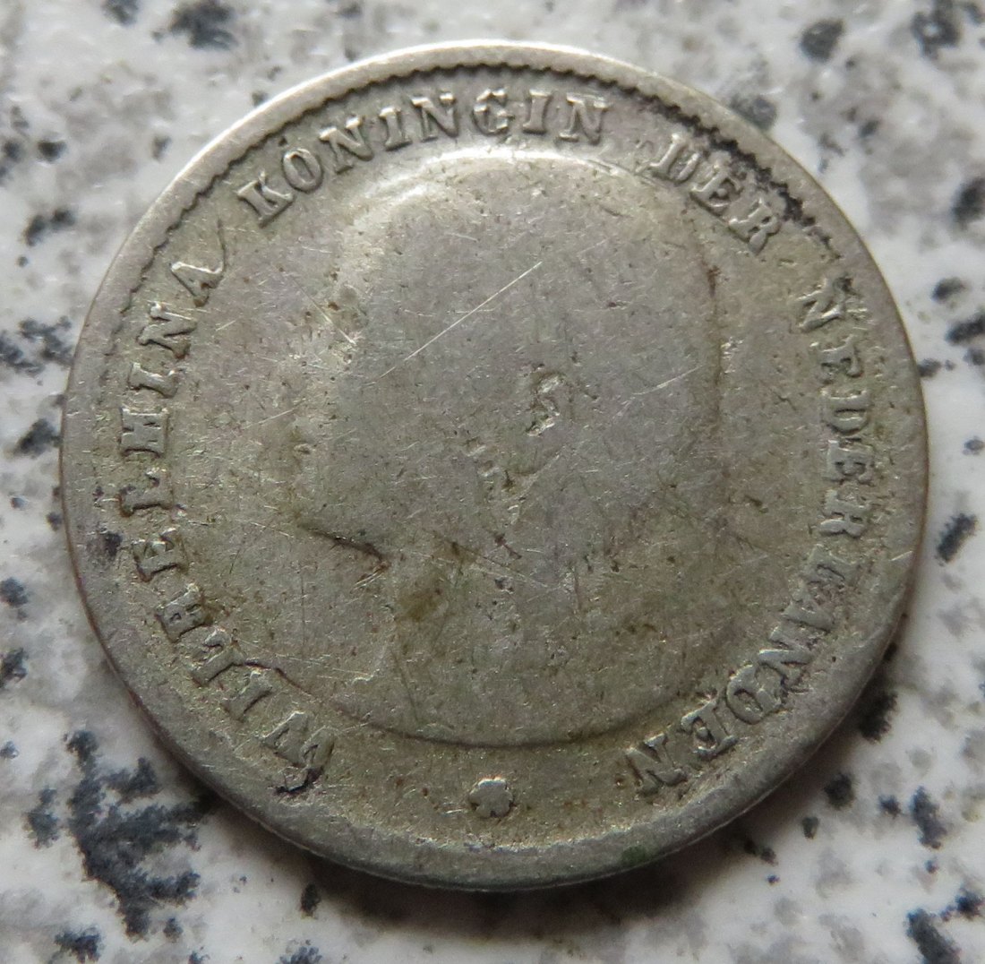  Niederlande 10 Cents 1897, Belegstück   