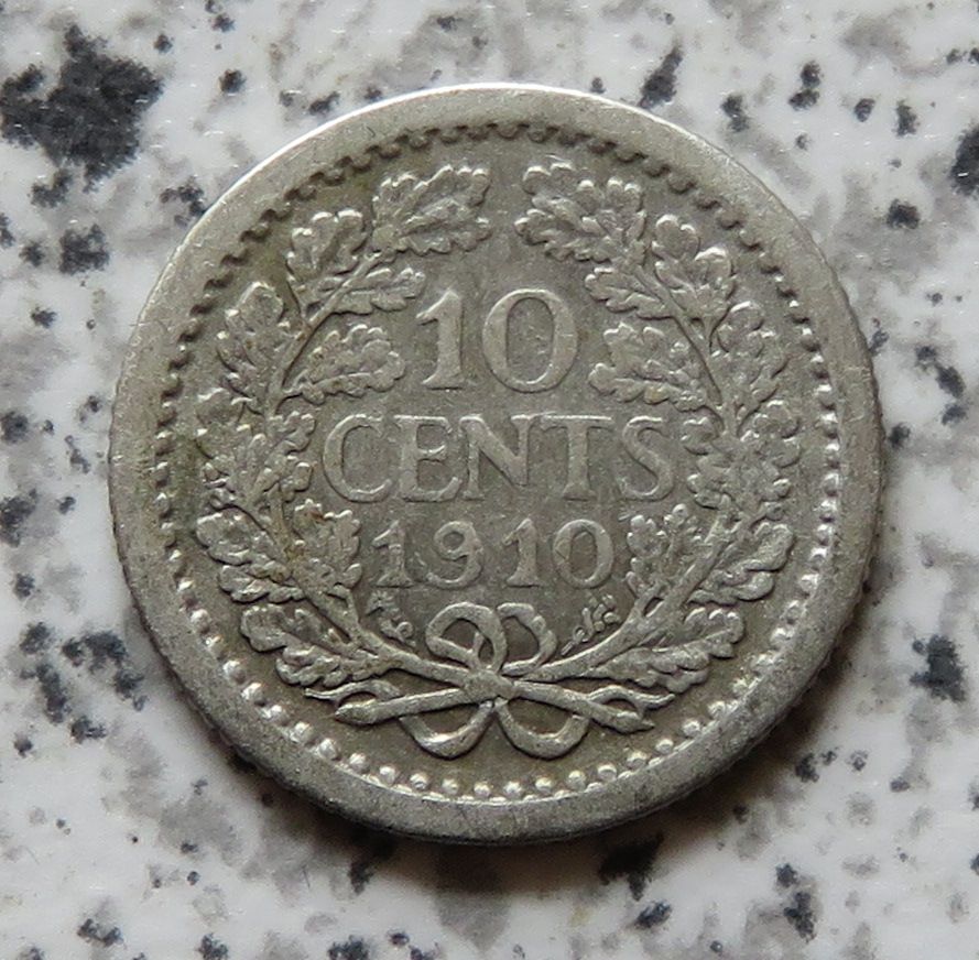  Niederlande 10 Cents 1910   