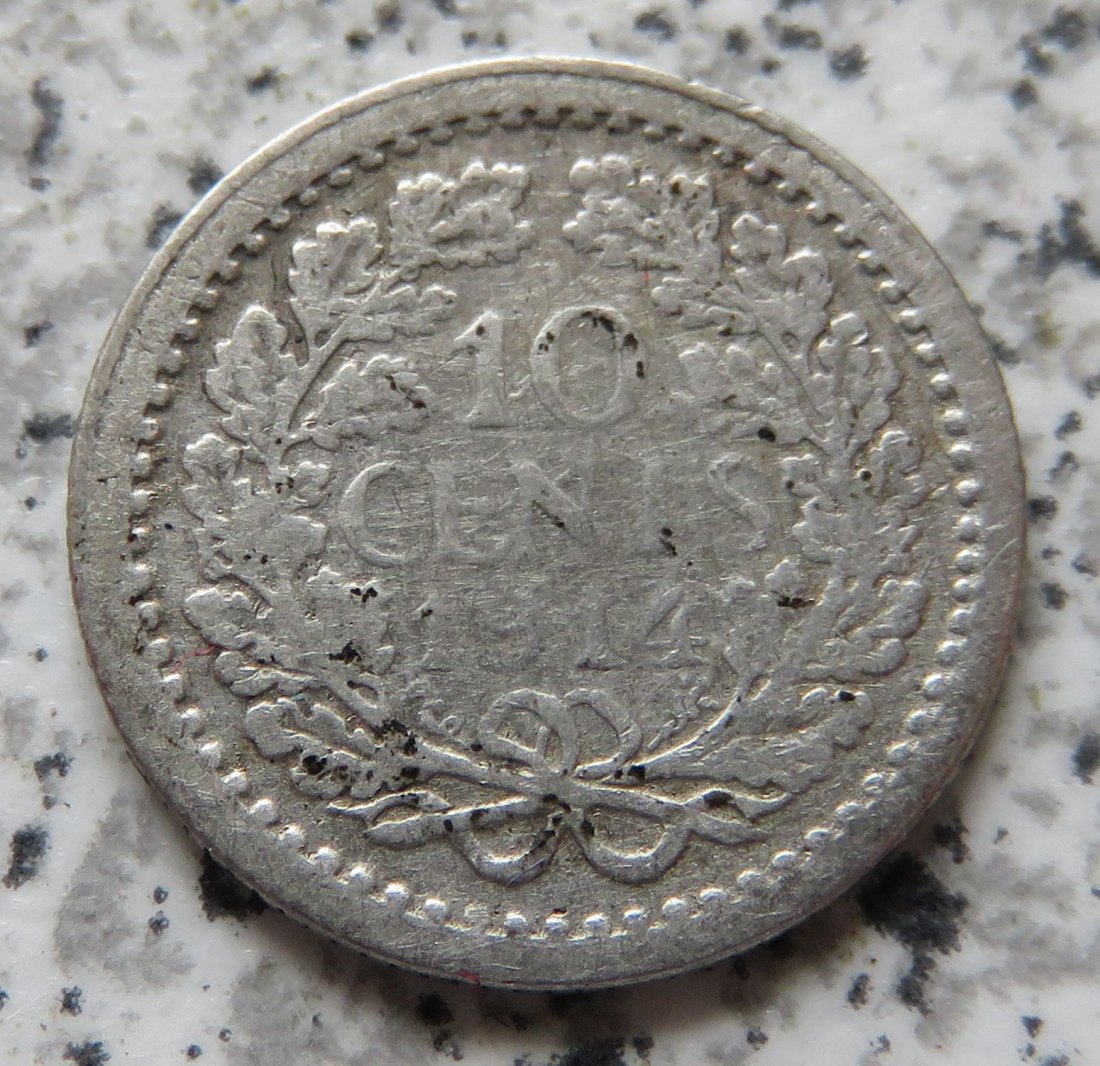  Niederlande 10 Cents 1914   