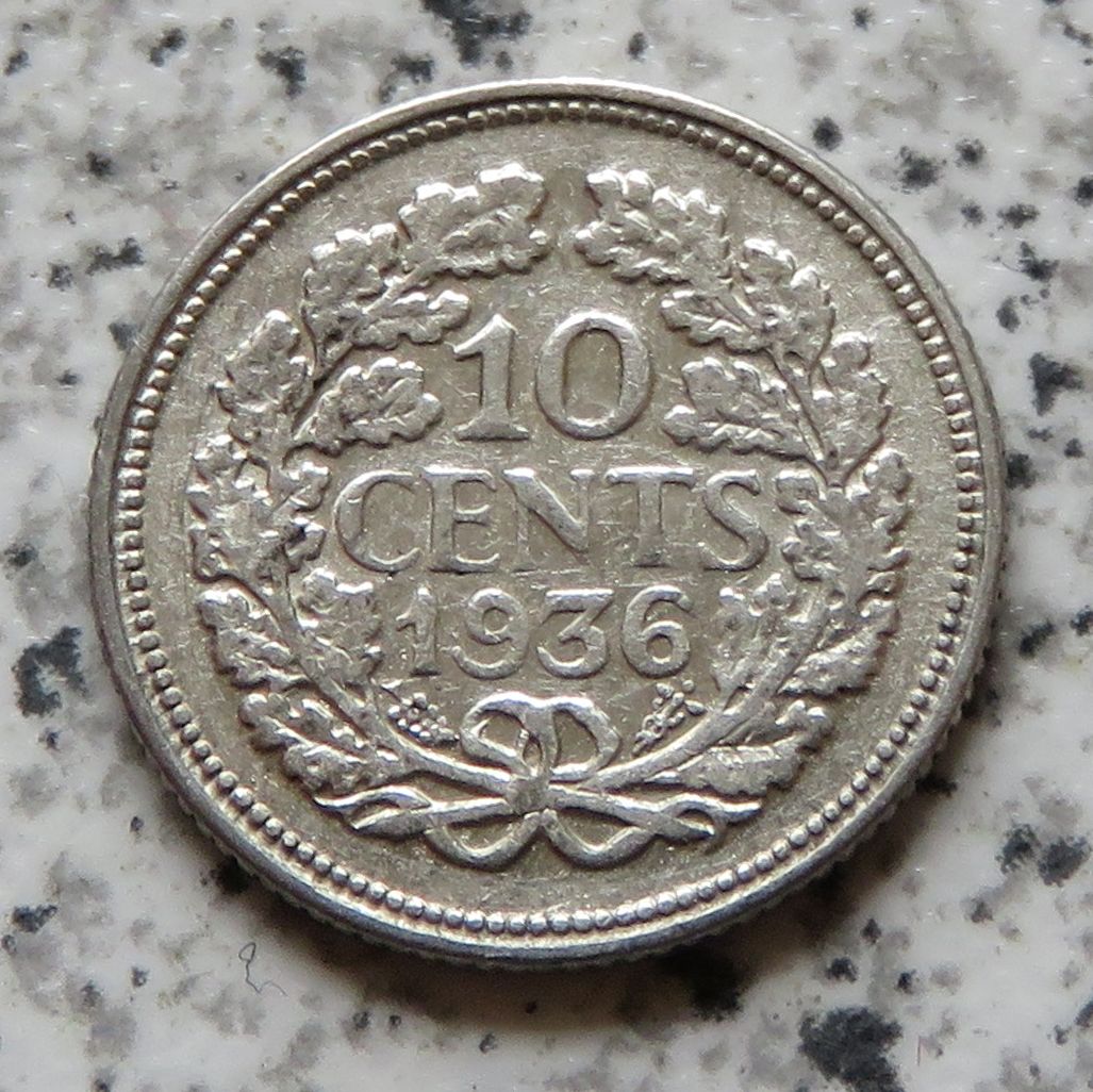  Niederlande 10 Cents 1936   