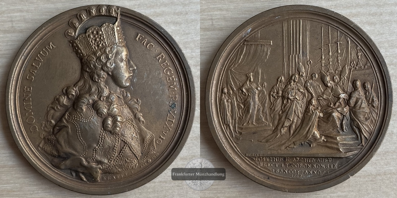  Wien Medaille Bronzeguss Kaiser Joseph II. 1764 FM-Frankfurt   