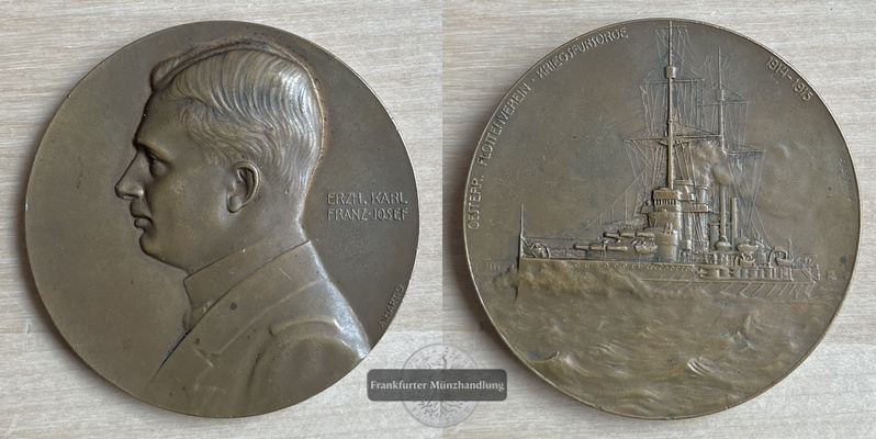  Österreich Bronzemedaille 1914 - 1915 Erzherzog FM-Frankfurt Gewicht:   