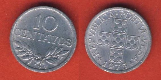  Portugal 10 Centavos 1975   