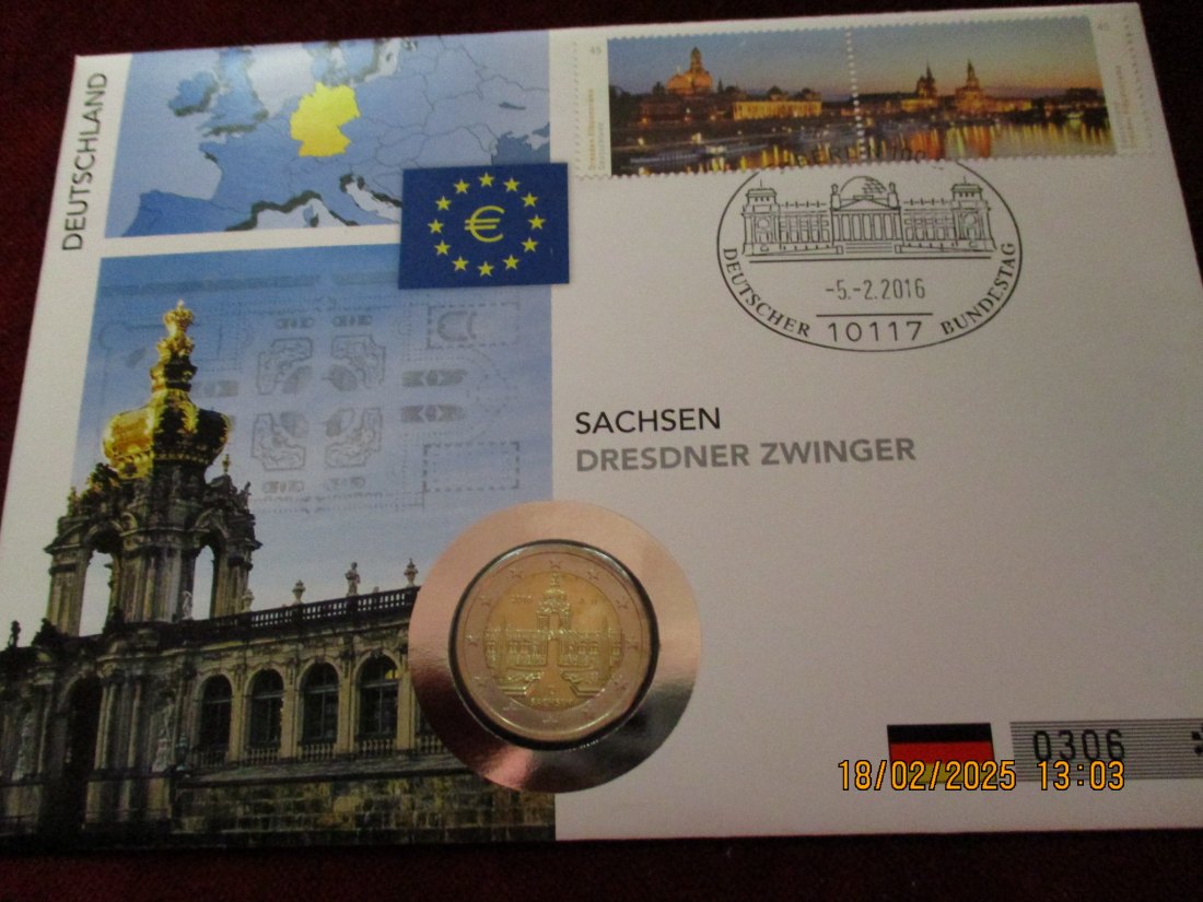  Numisbrief Deutschland Sachsen Dresdener Zwinger   