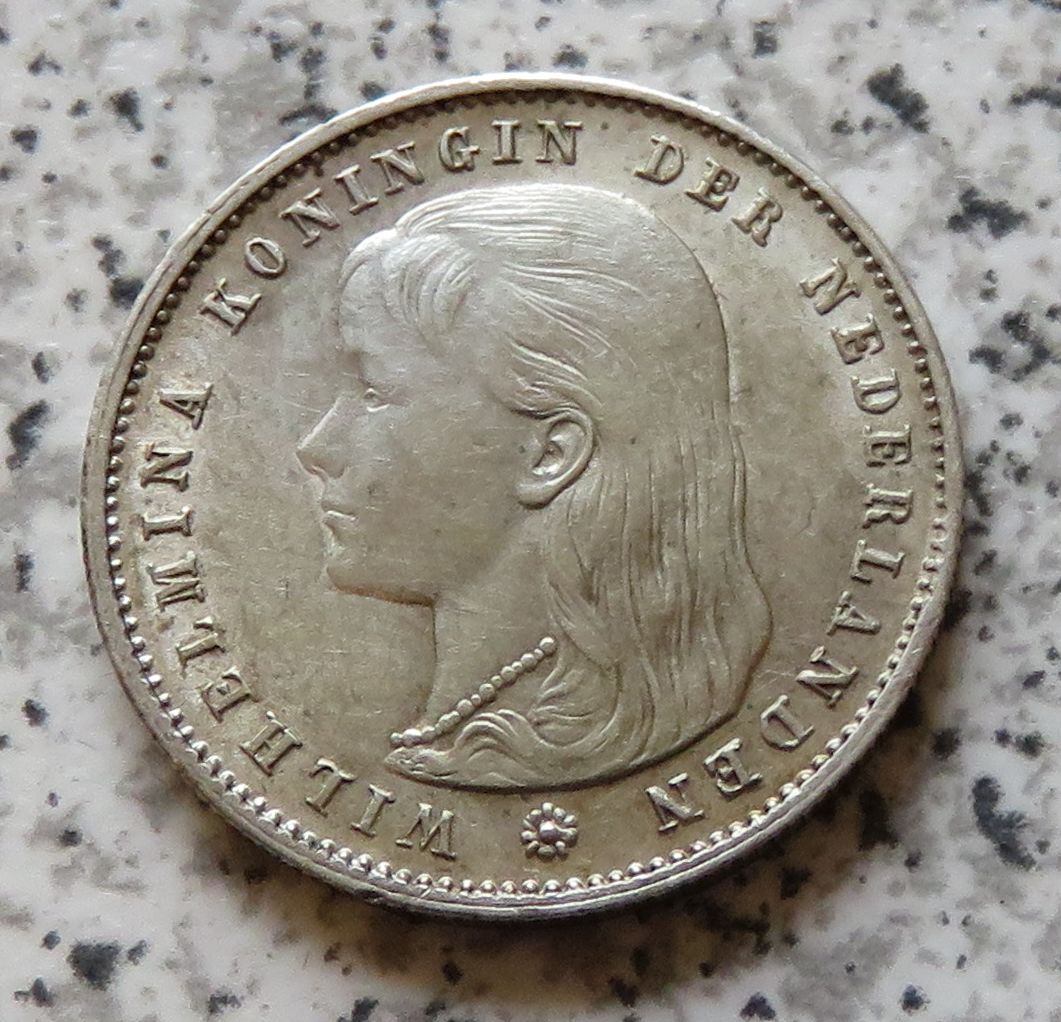  Niederlande 25 Cents 1894, Erhaltung   