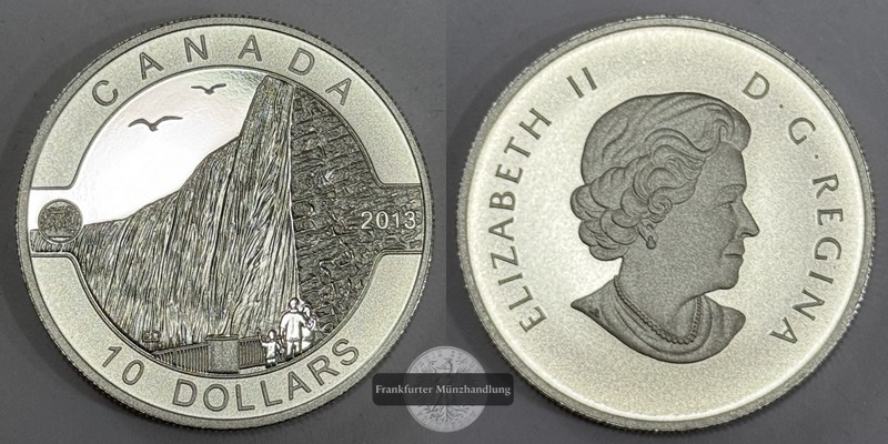  Kanada - 10 Dollar 2013 O,Kanada - Niagarafälle  FM-Frankfurt  Feinsilber: 15,7g   