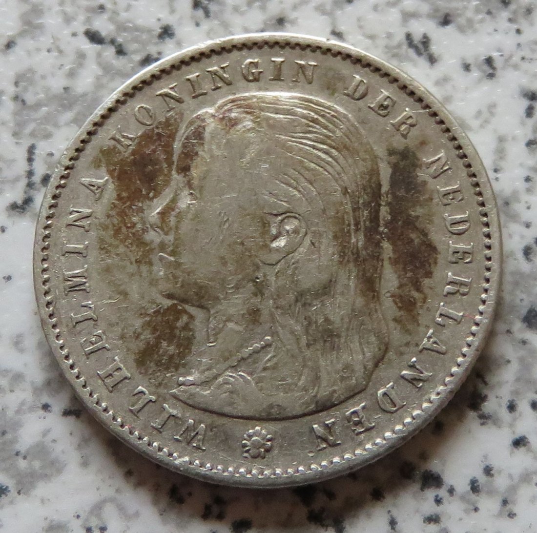  Niederlande 25 Cents 1897, besser   