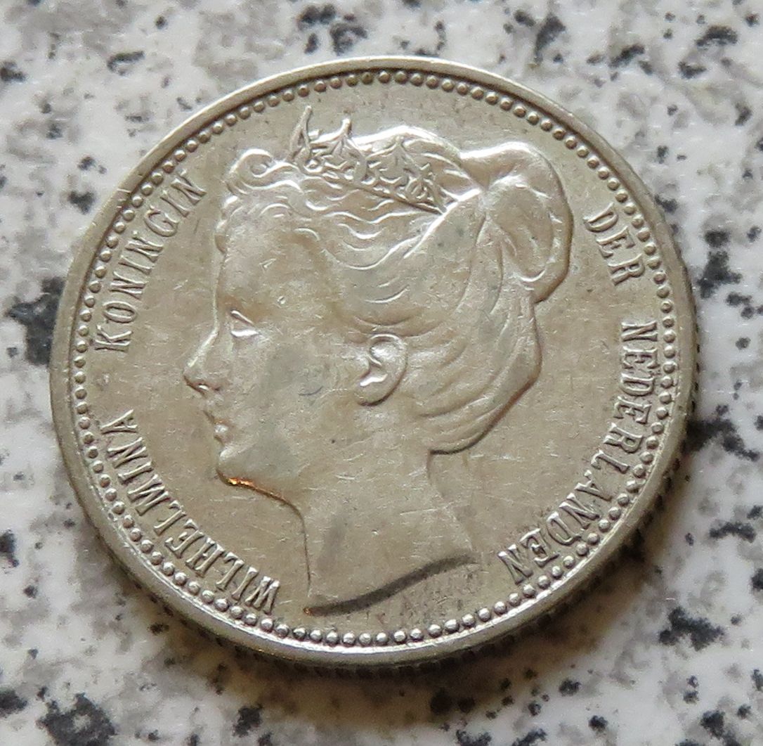  Niederlande 25 Cents 1901, besser   