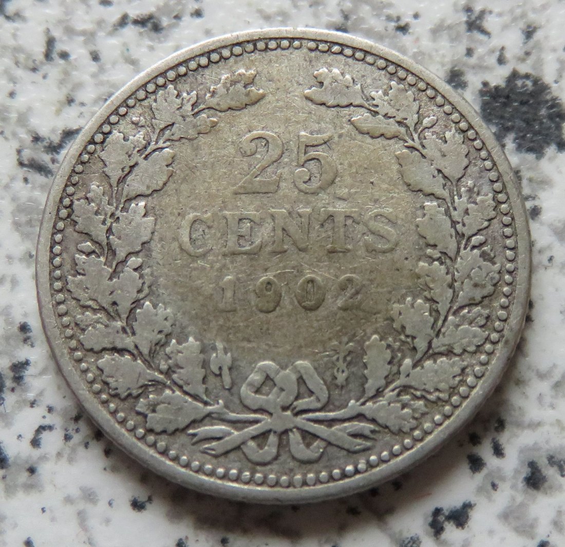  Niederlande 25 Cents 1902   