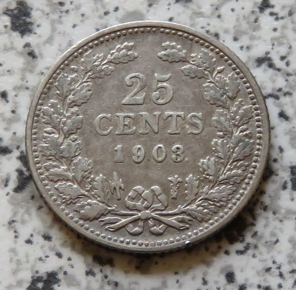  Niederlande 25 Cents 1903   