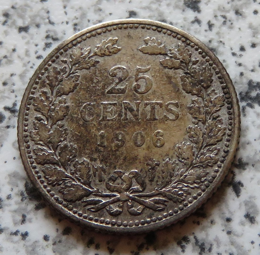  Niederlande 25 Cents 1906   