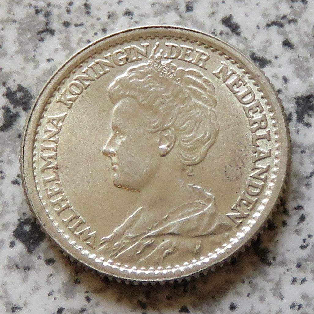  Niederlande 25 Cents 1919, Erhaltung   