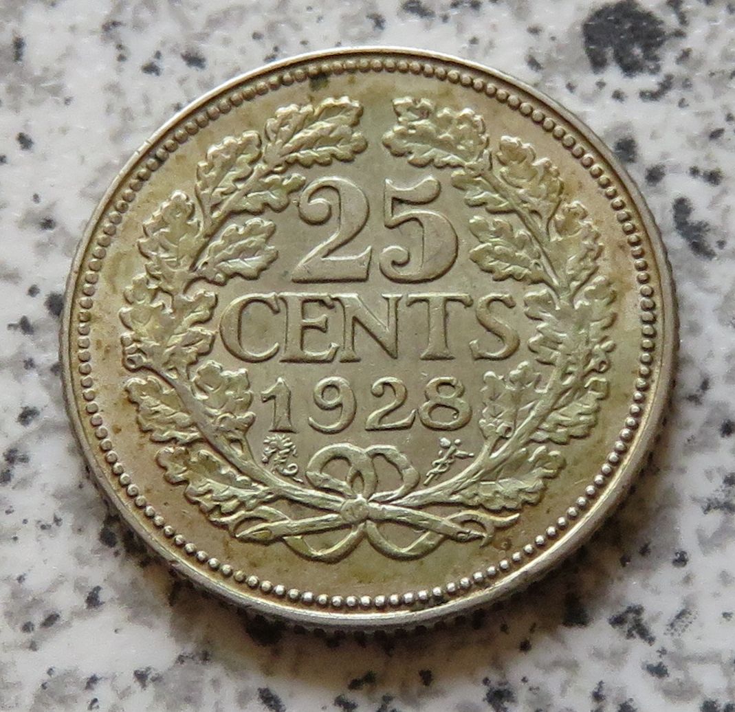  Niederlande 25 Cents 1928   