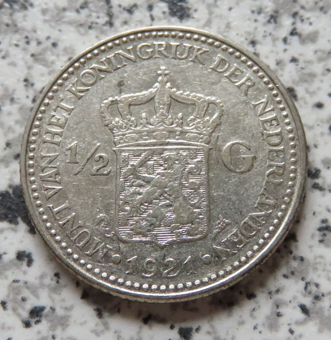  Niederlande 1/2 Gulden 1921   