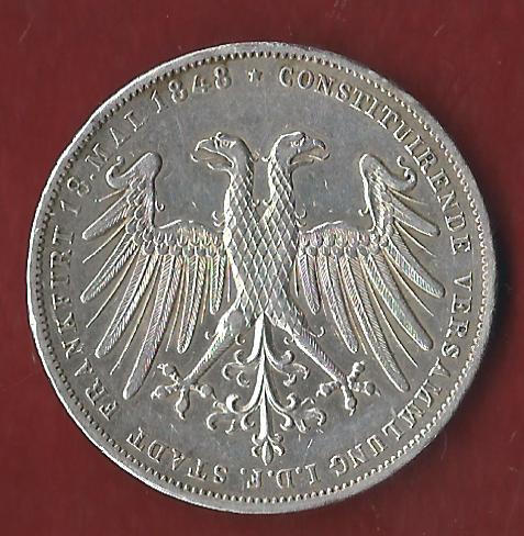  Thaler Frankfurt 1848 Österreich Koblenzer Münzen Studio Koblenz Frank Maurer AH859   