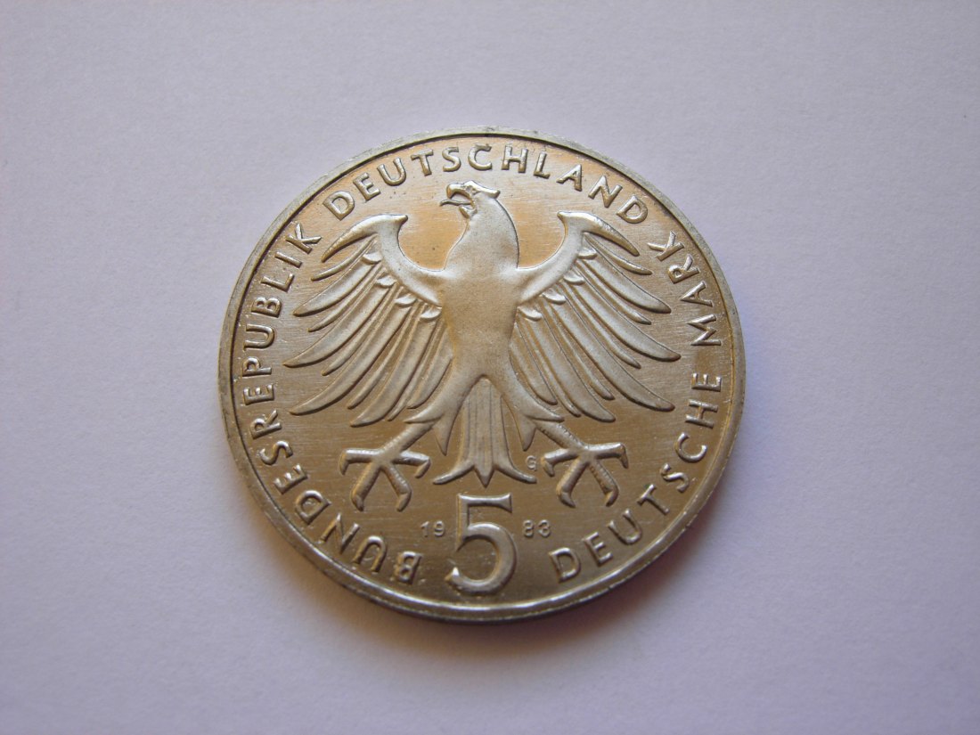  5 Mark - Marin Luther 1983 G   