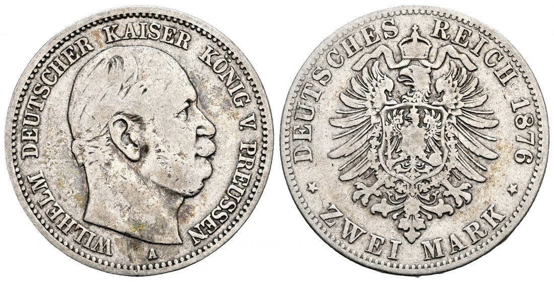 PEUS 2470 Preußen - Kaiserreich Wilhelm I. (1861 - 1888) 2 Mark 1876 A Fast Sehr schön