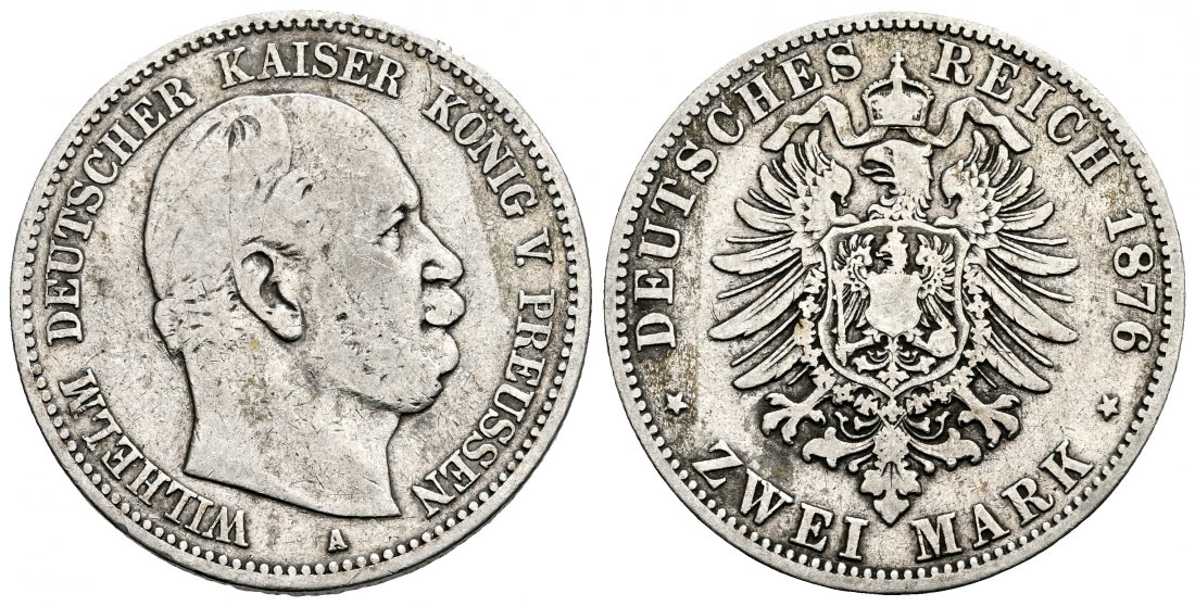 PEUS 2473 Preußen - Kaiserreich Wilhelm I. (1861 - 1888) 2 Mark 1876 A Fast Sehr schön