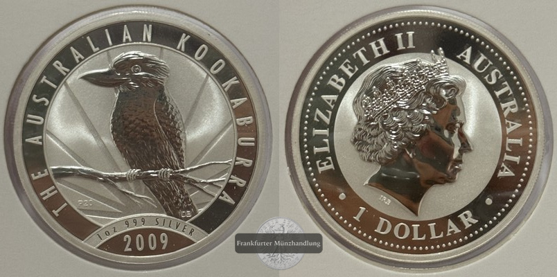  Australien - 1 Dollar 2009  Kookaburra  FM-Frankfurt  Feinsilber: 31,1g   