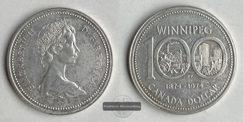  Kanada  1 Dollar 1974 B Winnipeg KM#88a  FM-Frankfurt   Feinsilber: 11,66g   