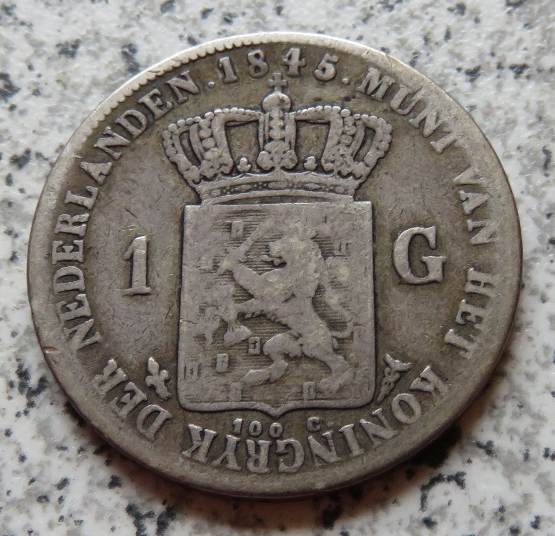  Niederlande 1 Gulden 1845   