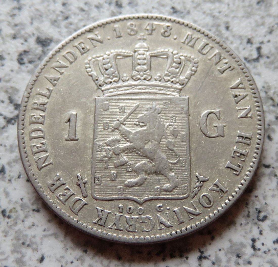  Niederlande 1 Gulden 1848   