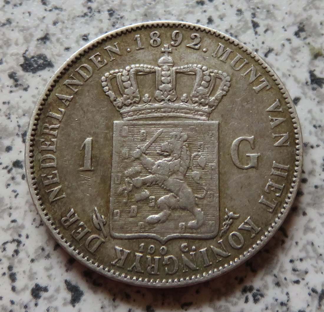  Niederlande 1 Gulden 1892   