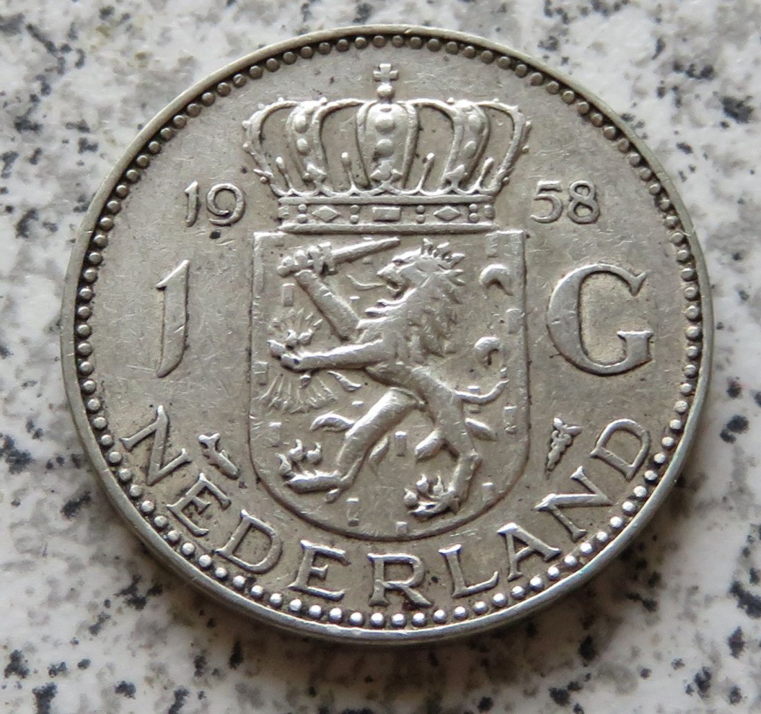  Niederlande 1 Gulden 1958   