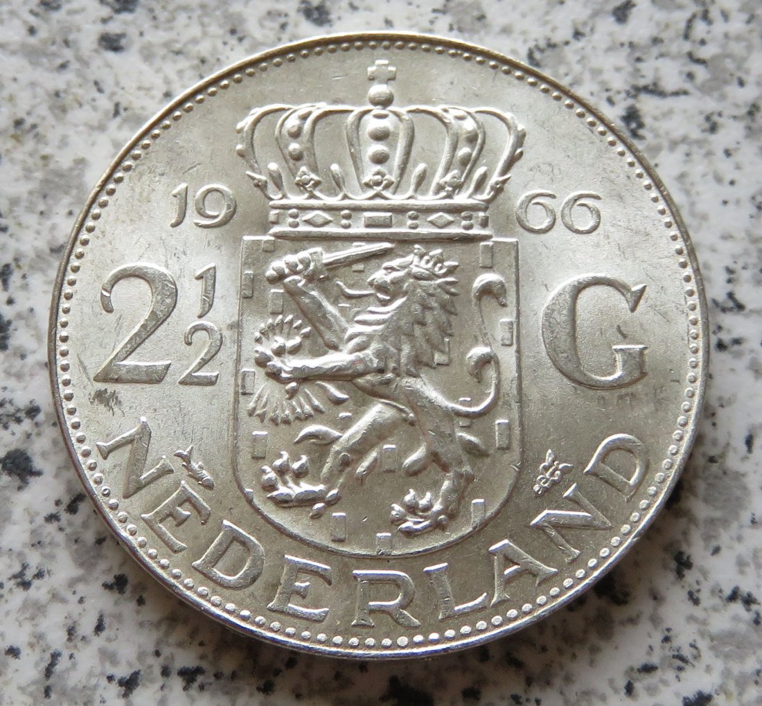 Niederlande 2,5 Gulden 1966 - Niederlande 2 1/2 Gulden 1966   