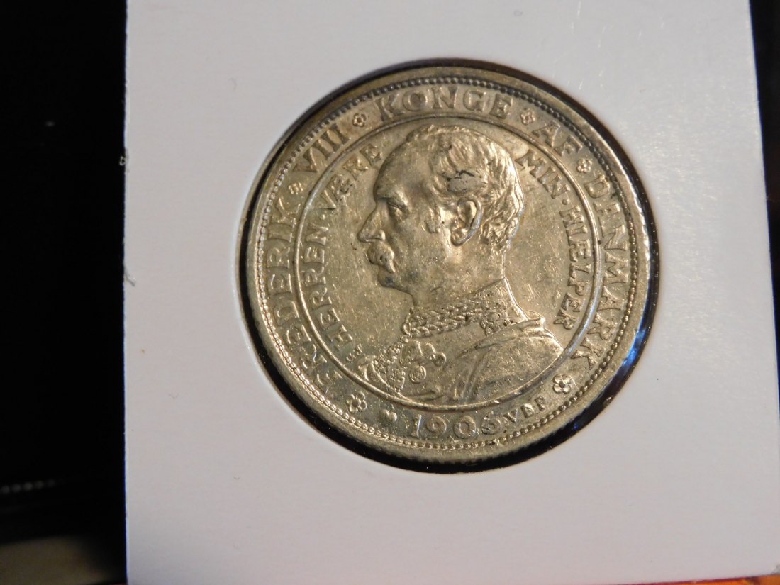  DENMARK 2 KRONER 1906.GRADE-PLEASE SEE PHOTOS.   