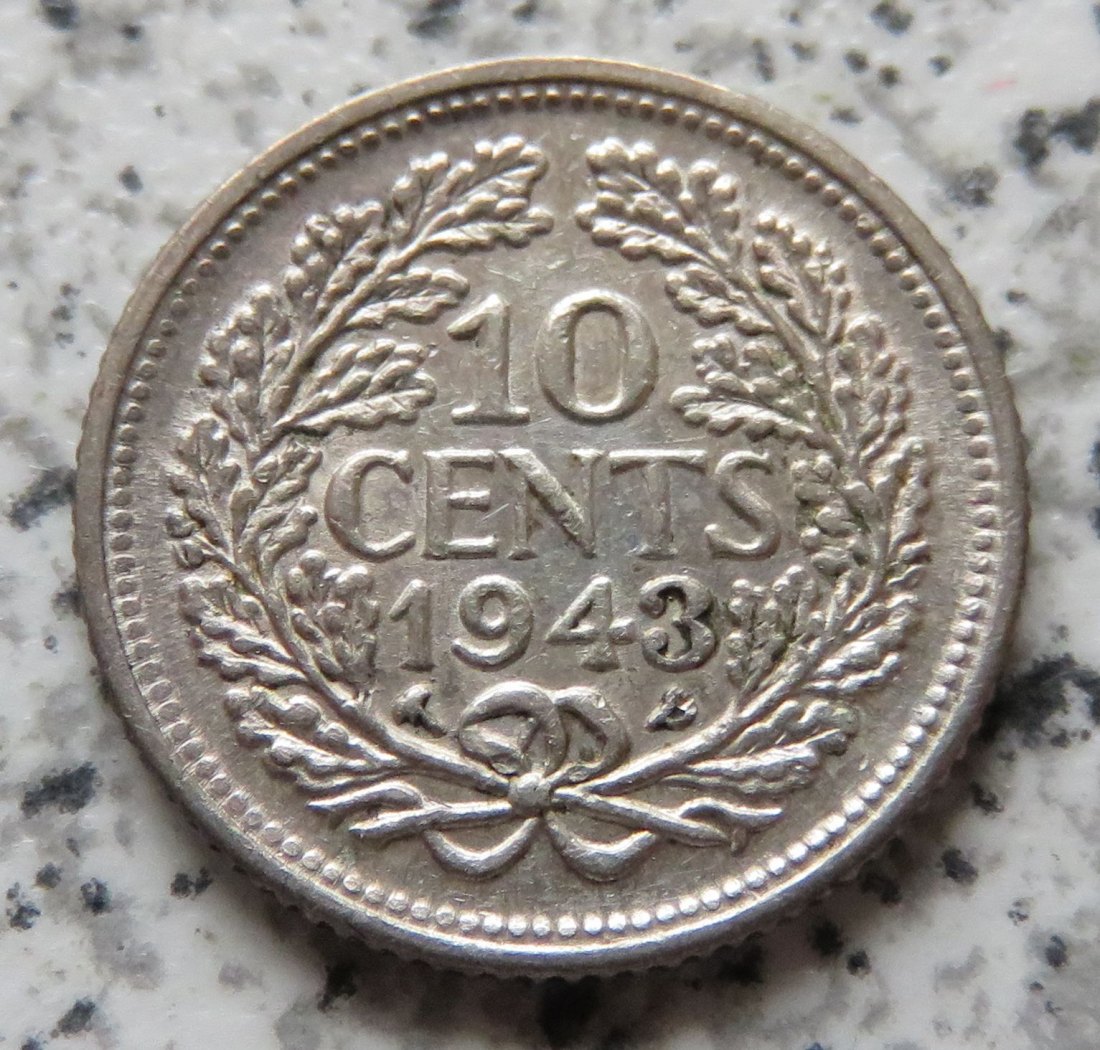  Curacao 10 Cents 1943 P   