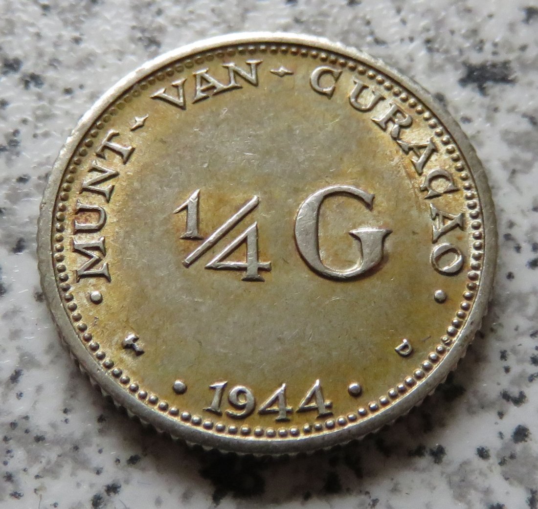  Curacao 1/4 Gulden 1944 D   