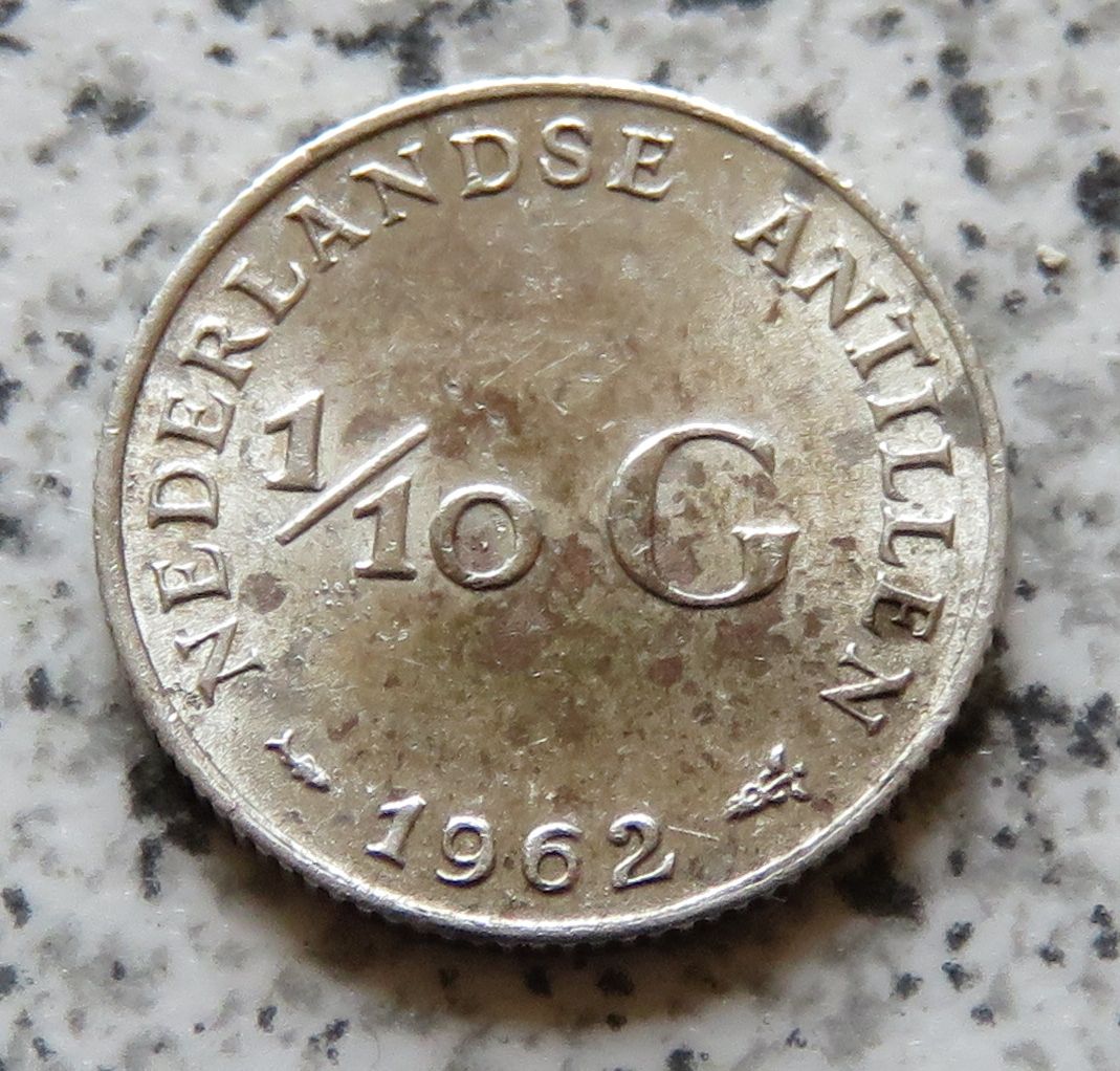  Niederländische Antillen 1/10 Gulden 1962   