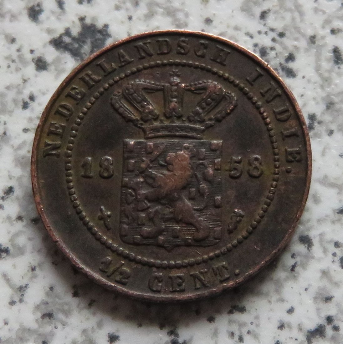  Niederländisch Indien 1/2 Cent 1858   