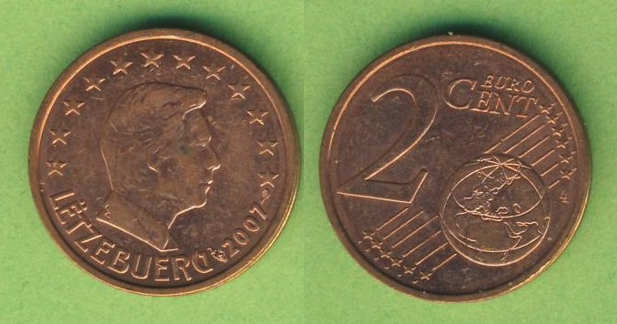  Luxemburg 2 Cent 2007   