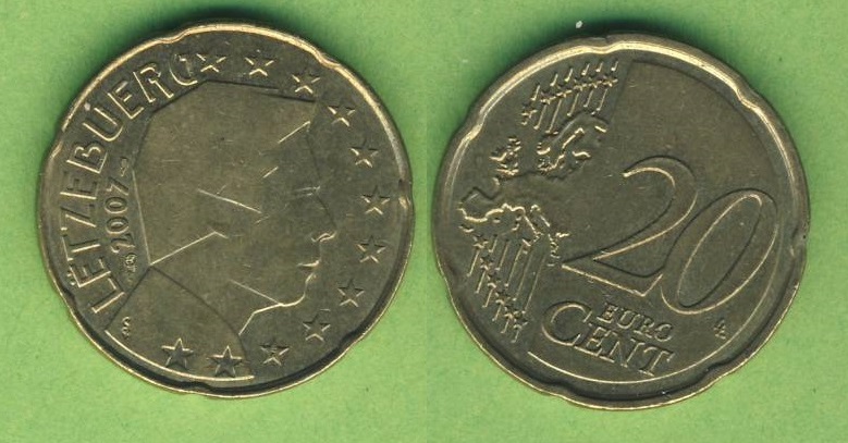  Luxemburg 20 Cent 2007   