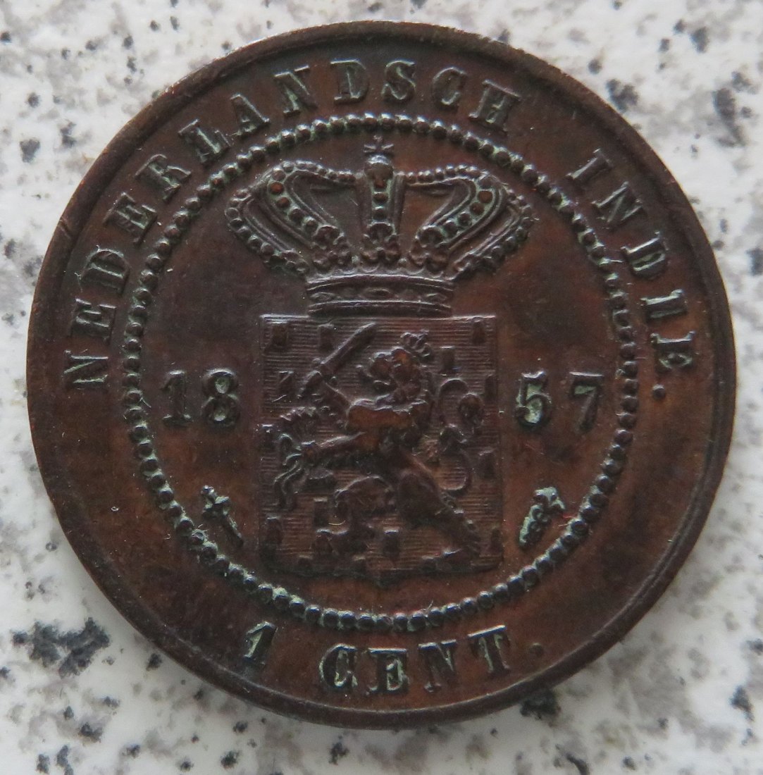  Niederländisch Indien 1 Cent 1857   