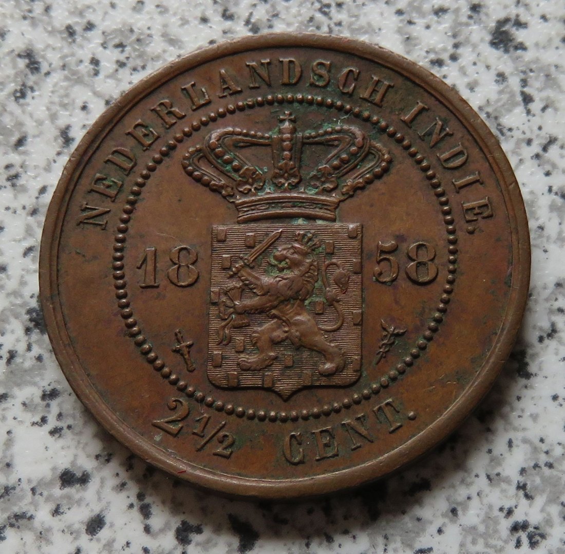  Niederländisch Indien 2,5 Cents 1858   