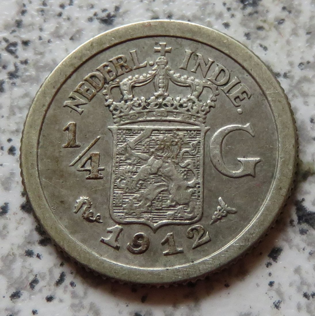  Niederländisch Indien 1/4 Gulden 1912   