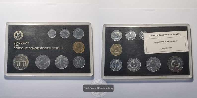  DDR 1984 1 Pfennig -  5 Mark Staatsbank der Deutschen Demokratischen Republik   