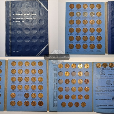  USA, 1941 - 1978 Lincoln Head Cent Sammlung (87 Münzen) FM-Frankfurt   