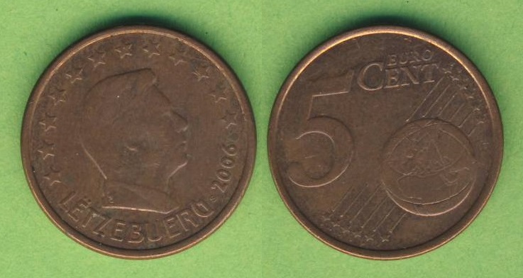  Luxemburg 5 Cent 2006   