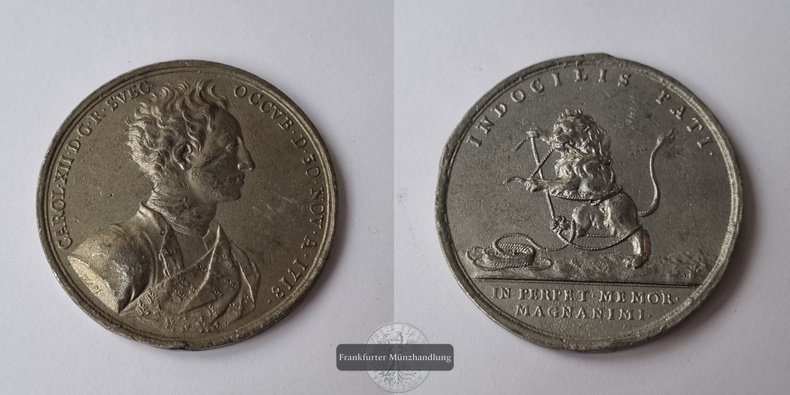  Schweden, Medaille Karl XII. von Schweden FM-Frankfurt   