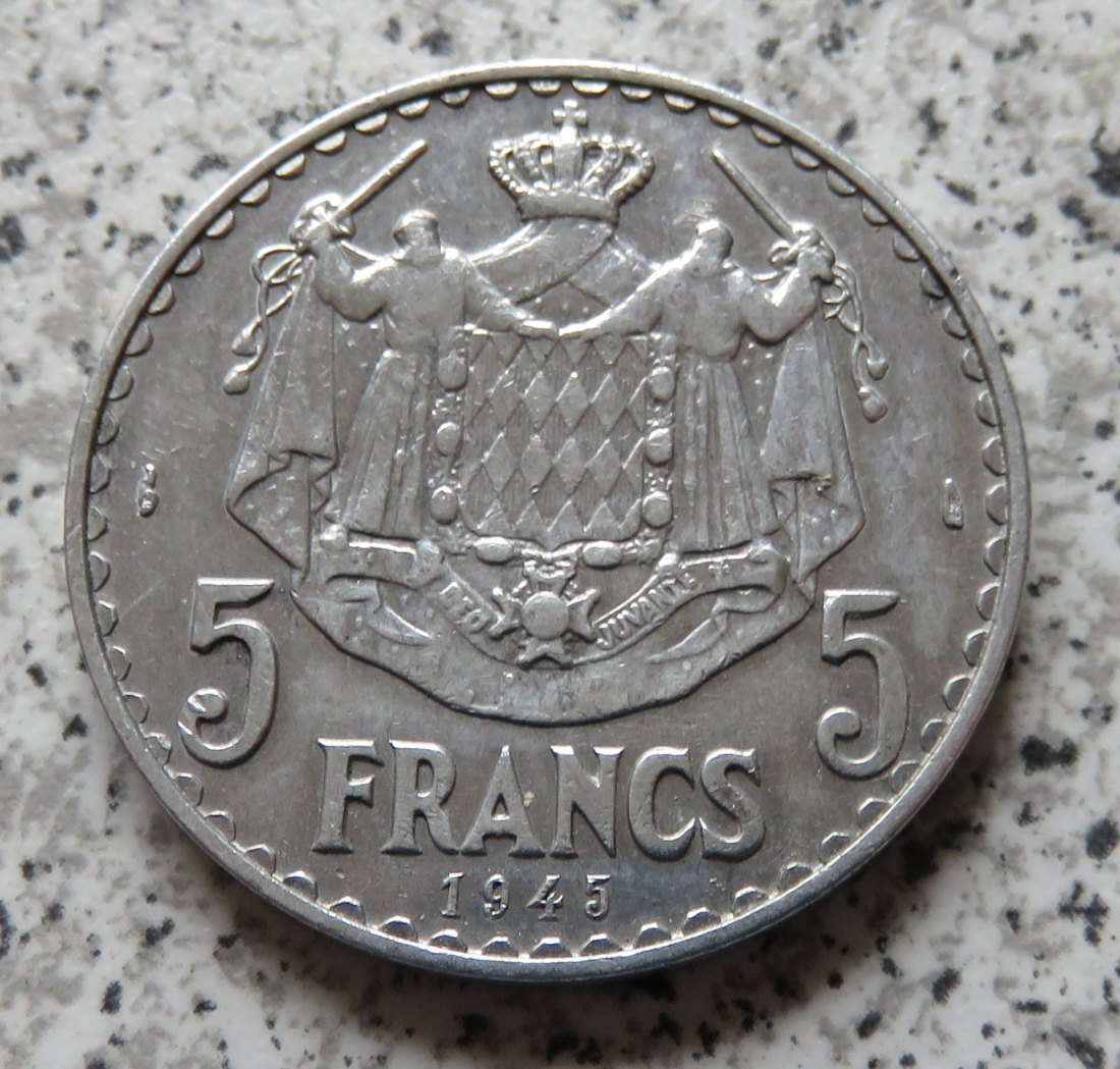  Monaco 5 Francs 1945   