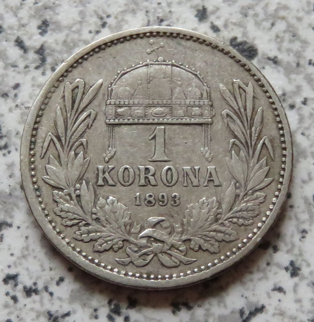  Ungarn 1 Korona 1893   