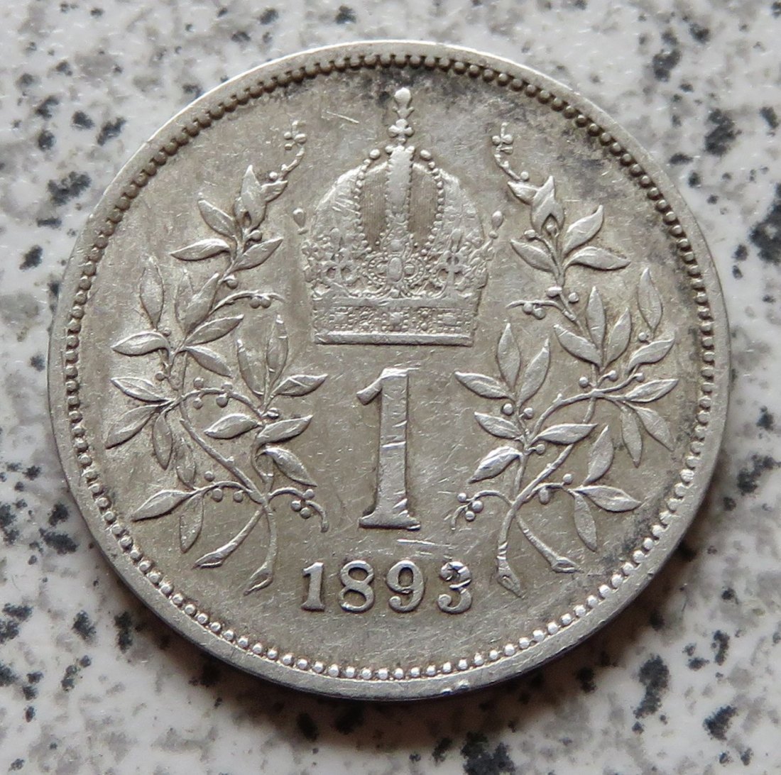  Österreich 1 Corona 1893, besser   