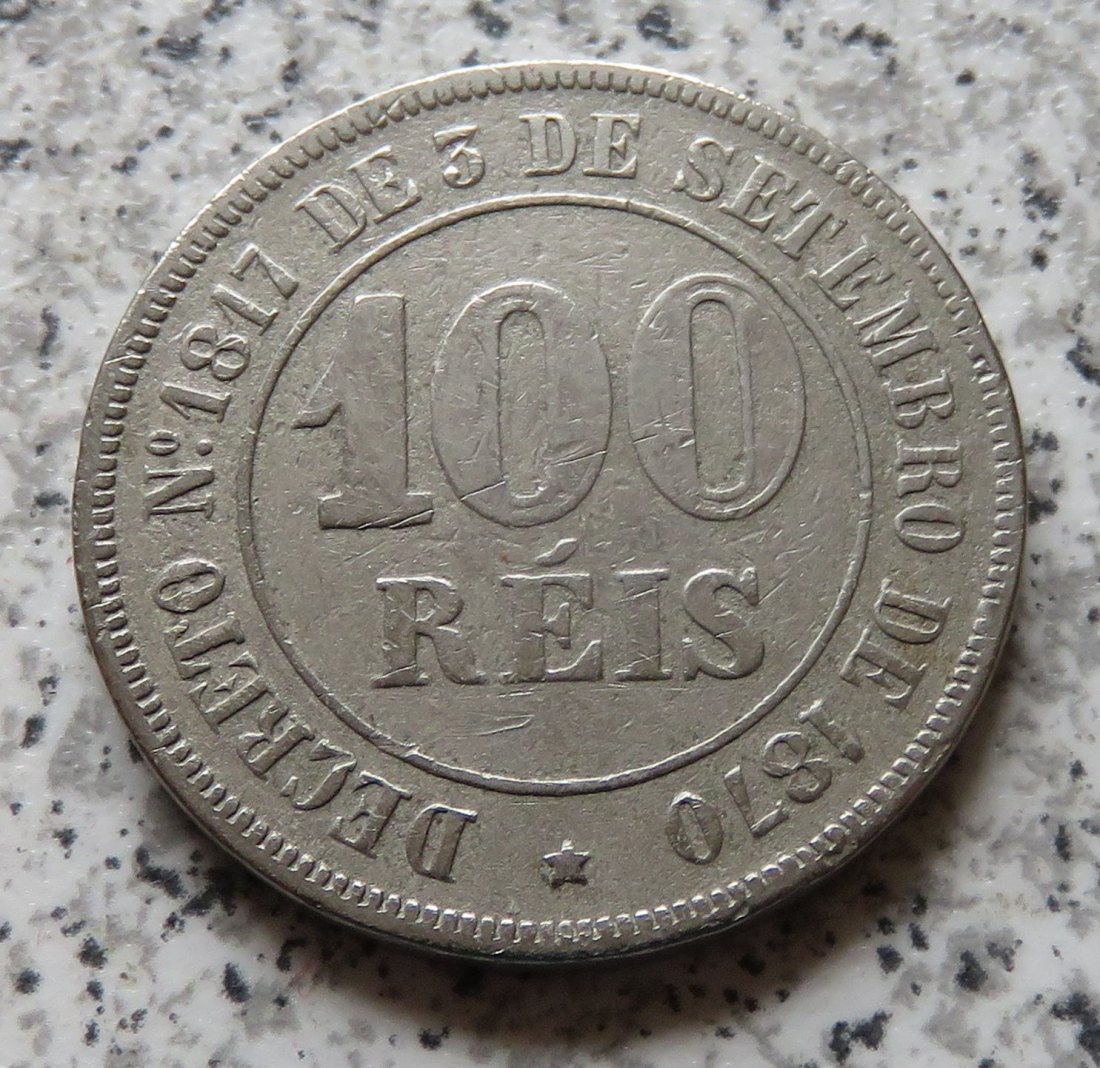  Brasilien 100 Reis 1871   