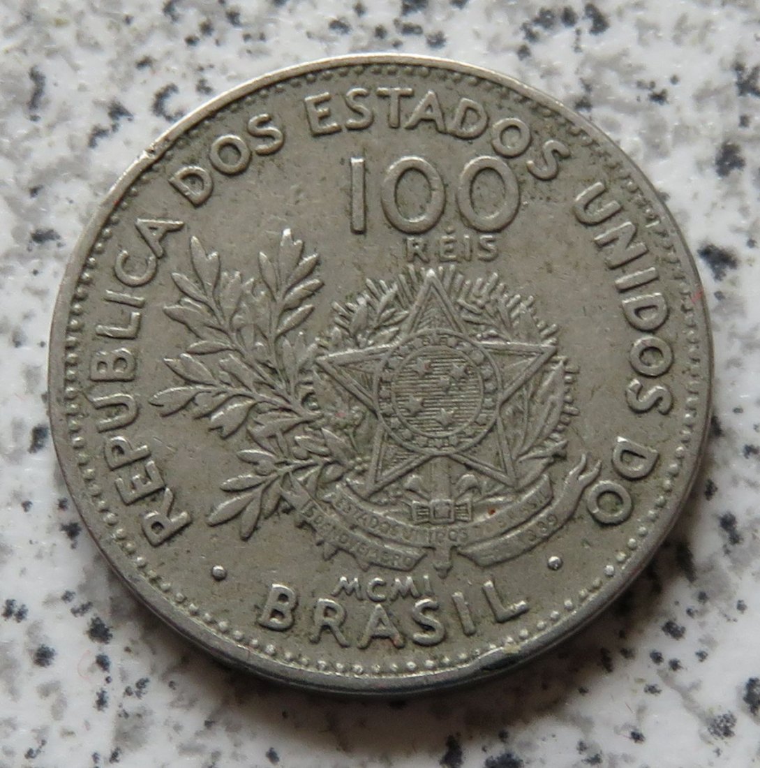  Brasilien 100 Reis 1901   