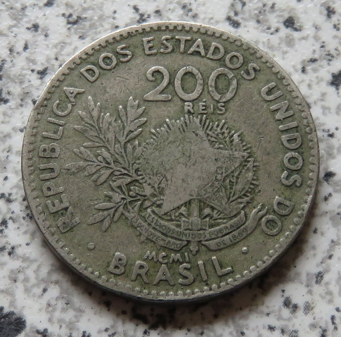  Brasilien 200 Reis 1901   