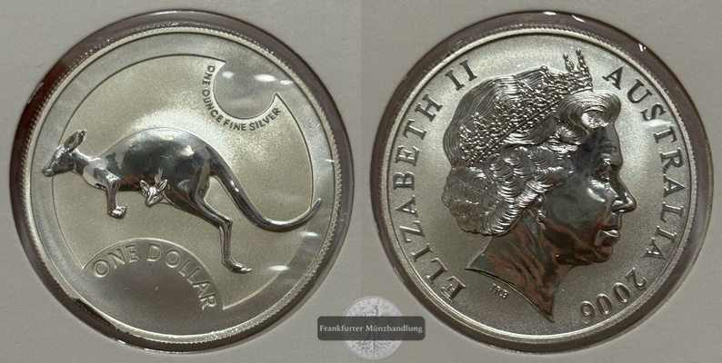  Australien - 1 Dollar 2006 Känguru FM-Frankfurt Feinsilber: 31,06g   